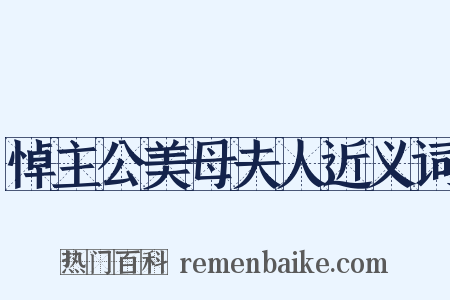 悼主公美母夫人近义词是什么意思的图片